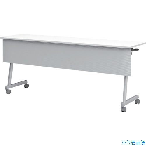 ■IRIS スタンダードスタックタイプ Z脚幕板付 1500×450 天板カラー:ホワイト CFT89Z1545MWT(1256525)[送料別途お見積り][法人限定][直送]