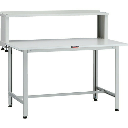 ■TRUSCO 軽荷重作業台(200kg)AO型 1200X750XH1044(全高) 上棚付 ホワイト色 AO1275YURB(1259143)[法人限定][直送元]｜ファーストFACTORY