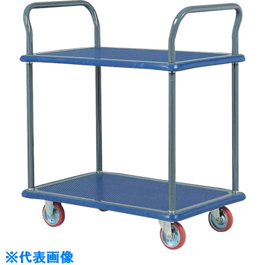 ■アイケー プレス製運搬車 2段両袖型 102(1264706)[送料別途お見積り][法人限定][外直送]