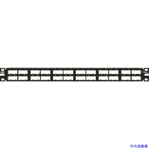■PANDUIT 高密度モジュラーパッチパネル枠 ラベル幅大(6.4mm) 48ポート CPP48HDEWBL CPP48HDEWBL(1280447)|ファーストFACTORY