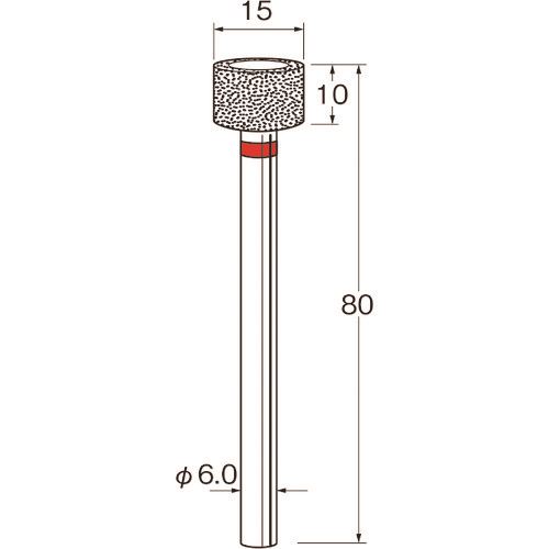 ■リューター 機械研削用軸付電着ボラゾン砥石(インターナル研削用)N5615 N5615(1281861)|ファーストFACTORY