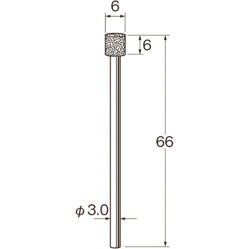■リューター 機械研削用レジンボンド軸付ボラゾン砥石(インターナル研削用) N7106(1282932)[送料別途見積り][法人・事業所限定][掲外取寄]