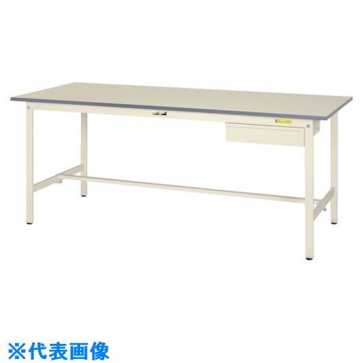 ■ヤマテック 軽量作業台 ワークテーブル150シリーズ 固定式 キャビネット付 W1500×D900×H740mm シルキーホワイト色 SUP1590UWW(1292276)[法人限定][外直送元]