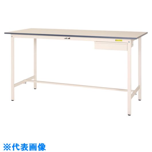 ■ヤマテック 軽量作業台 ワークテーブル150シリーズ 固定式 キャビネット付 W1500×D900×H950mm シルキーホワイト SUPH1590UWW(1292361)[法人限定][外直送元]