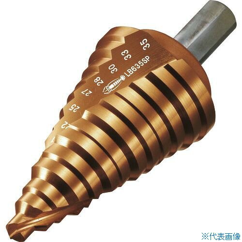 ■ロブテックス スパイラルステージドリル Tinコーティング 13段 ストレート軸(三面取り) 6－35 LB635SP(1292438)