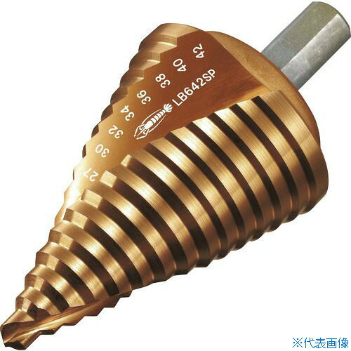 ■ロブテックス スパイラルステージドリル Tinコーティング 15段 ストレート軸(三面取り) 6−42 LB642SP(1292448)|ファーストFACTORY