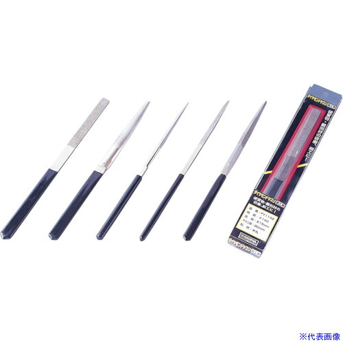 ■ナニワ ダイヤモンドヤスリ 鉄工用 #140 5本組 半丸 215(80) FY1142(1310060)[送料別途お見積り][法人限定][外直送]