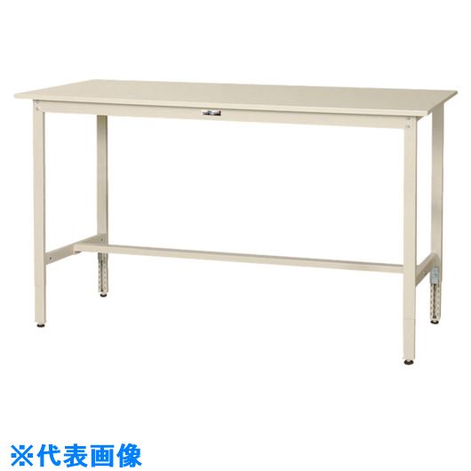 ■ヤマテック 軽量作業台 ワークテーブル300シリーズ 高さ調整タイプ スチール天板 W1800&times;900&times;H900～1200mm ヤマテックアイボリー SWSAH1890II(1319817)[法人限定][外直送元]｜ファーストFACTORY