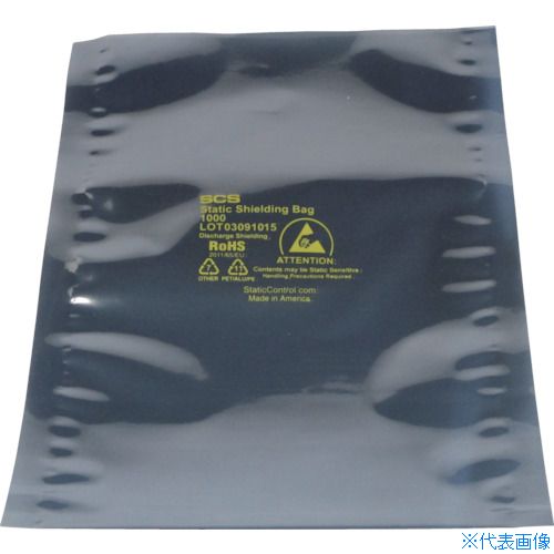■SCS 静電気シールドバッグ フラットタイプ 51X76mm 100枚入り 10023(1323545)×10[送料別途お見積り][法人限定][掲外取寄]