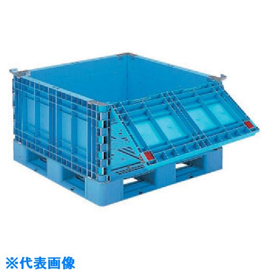 ■RISU 樹脂製 378480 パレットボックスBJ-S・1211x651段ダンプ11ブルー BJS1211X65SD11(1325839)[送料別途お見積り][法人限定][外直送]
