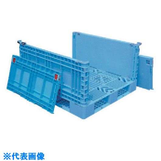 ■RISU 樹脂製 378602 パレットボックスBJ&minus;S・1211x651段両扉11ブルー BJS1211X65W11(1325849)[送料別途お見積り][法人限定][外直送]｜ファーストFACTORY