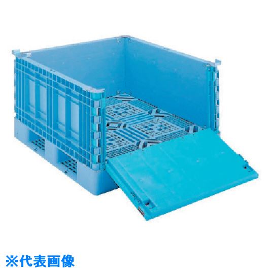 ■RISU 樹脂製 378596 パレットボックスBJ-S・1211x65一面扉11ブルー BJS1211X65S11(1325852)[送料別途お見積り][法人限定][外直送]