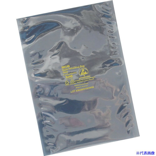 ■SCS 静電気シールドバッグ フラットタイプ 127X254mm (100枚入) 100510(1335999)