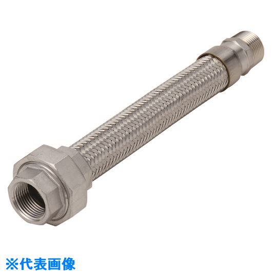 ■NFK ユニオン・ニップル式フレキシブルホース 継手SUS304(ALLSUS304) 40A×1800L NK1900SUS30440A1800L(1339741)[送料別途見積り][法人・事業所限定][掲外取寄]