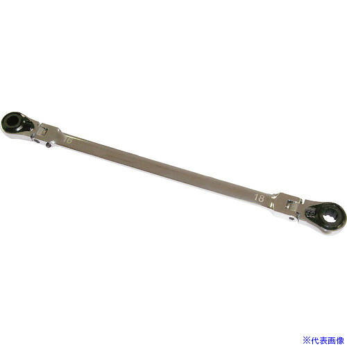 ■HASCO ロングフレキシブルラチェットレンチ(スカート付)16&times;18 LFR1618(1352249)[送料別途お見積り][法人限定][外直送]｜ファーストFACTORY