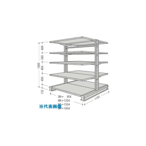 ■NF キャンチラック複式1連W954D1191H1800F5 CR63LW5(1352343)[送料別途お見積り][法人限定][外直送]