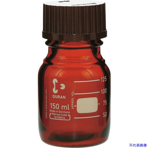 ■SIBATA 耐熱ねじ口びん 茶褐色 赤キャップ付 150mL 10入 0172101501A(1356900)[送料別途お見積り][法人限定][掲外取寄]｜ファーストFACTORY