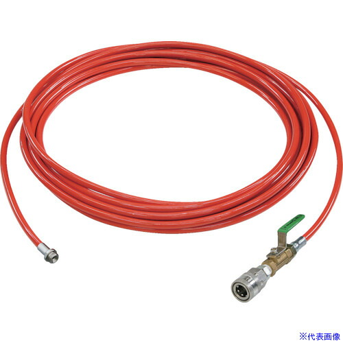 ■Asada 1/4PU洗管ホース コック付 10m クイックカプラ仕様 HD03222(1356915)[送料別途お見積り][法人限定][掲外取寄]