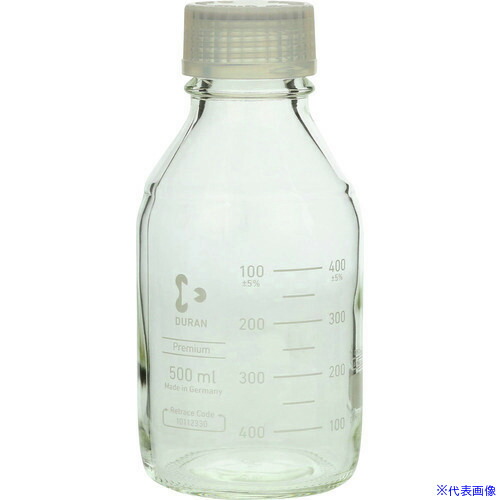 ■SIBATA プレミアムボトル キャップ付 500mL 10入 017260500A(1359975)[送料別途お見積り][法人限定][掲外取寄]