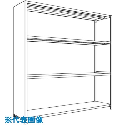 国内在庫 □NF 背板 側板付軽量物品棚W1800D450H1800F4 LA66S24