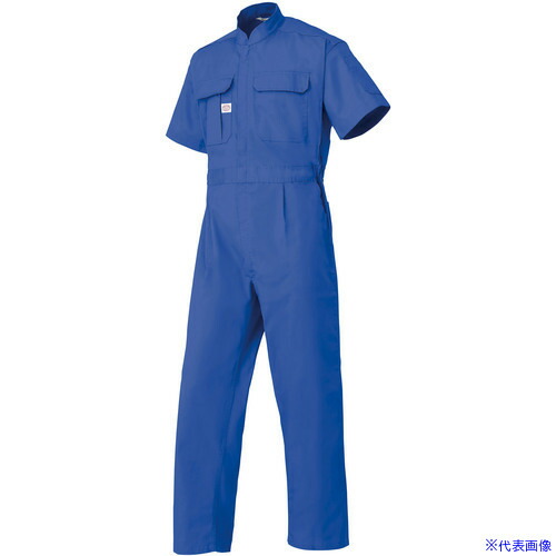 ■AUTO－BI SS(春夏)モデル 半袖つなぎ服3651－002マリンブルー－LL 3651002LL(1366363)[送料別途お見積り][法人限定][掲外取寄]