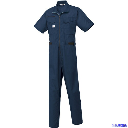 ■AUTO－BI SS(春夏)モデル 半袖つなぎ服1070－001ネイビーブルー－5L 10700015L(1367972)[送料別途お見積り][法人限定][掲外取寄]