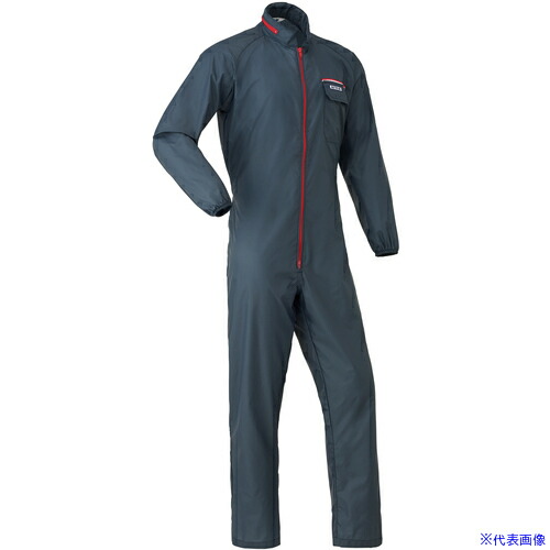 ■AUTO－BI 通年モデル つなぎ服1900－001ネイビーブルー－3L 19000013L(1368216)[送料別途お見積り][法人限定][掲外取寄]