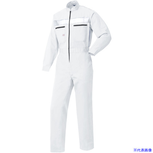 ■AUTO－BI SS(春夏)モデル つなぎ服1130－009ホワイト－LL 1130009LL(1368679)[送料別途お見積り][法人限定][掲外取寄]