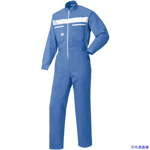 ■AUTO－BI SS(春夏)モデル つなぎ服1130－004スカイブルー－L 1130004L(1368890)[送料別途お見積り][法人限定][掲外取寄]