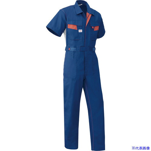 ■AUTO&minus;BI SS(春夏)モデル 半袖つなぎ服8301&minus;001ネイビーブルー&minus;5L 83010015L(1369182)[送料別途お見積り][法人限定][掲外取寄]｜ファーストFACTORY