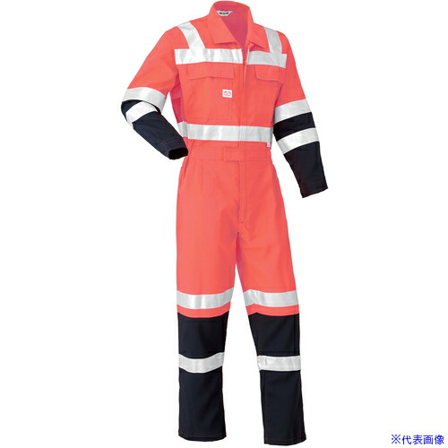 ■AUTO－BI SS(春夏)モデル 反射型つなぎ服7625－005レッド－3L 76250053L(1369405)[送料別途お見積り][法人限定][掲外取寄]