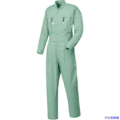 ■AUTO－BI SS(春夏)モデル つなぎ服5700－102アースグリーン－L 5700102L(1369872)[送料別途お見積り][法人限定][掲外取寄]