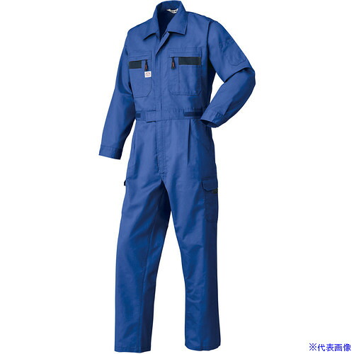 ■AUTO－BI SS(春夏)モデル つなぎ服8710－002マリンブルー－5L 87100025L(1370095)[送料別途お見積り][法人限定][掲外取寄]