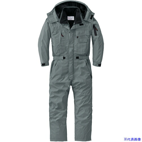 ■AUTO&minus;BI AW(秋冬)モデル 防水防寒つなぎ服810&minus;007グレー&minus;4L 8100074L(1370300)[送料別途お見積り][法人限定][掲外取寄]｜ファーストFACTORY