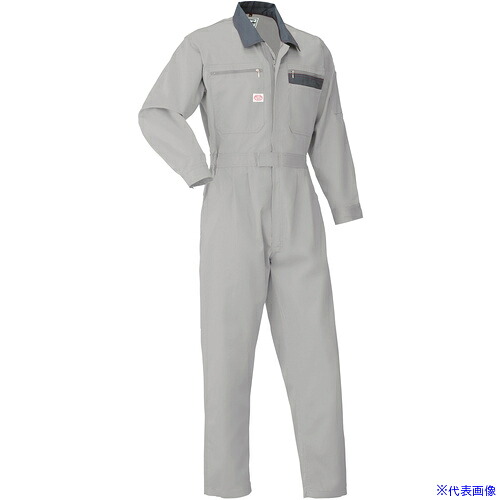 ■AUTO－BI AW(秋冬)モデル 長袖つなぎ服5650－008シルバーグレー－5L 56500085L(1371210)[送料別途お見積り][法人限定][掲外取寄]