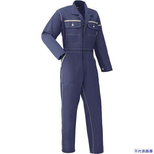 ■AUTO－BI 通年モデル つなぎ服2670－001ネイビーブルー－5L 26700015L(1371338)[送料別途お見積り][法人限定][掲外取寄]