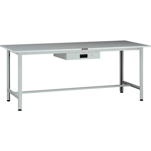 ■TRUSCO 軽荷重作業台(200kg)AO型 1800X750XH740 薄型1段引出付 ホワイト色 AOR1875UDK1(1371699)[法人限定][直送元]｜ファーストFACTORY