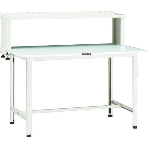 ■TRUSCO 軽荷重作業台(200kg)AO型 1200X750XH1044(全高) 上棚付 ホワイト色 AOR1275YURB(1371713)[法人限定][直送元]｜ファーストFACTORY