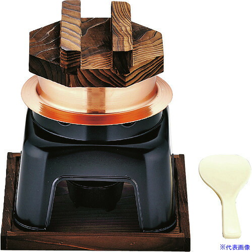 ■TKG 純銅 てん火 釜めしセット QKM7201(1373974)[送料別途お見積り][法人限定][掲外取寄]
