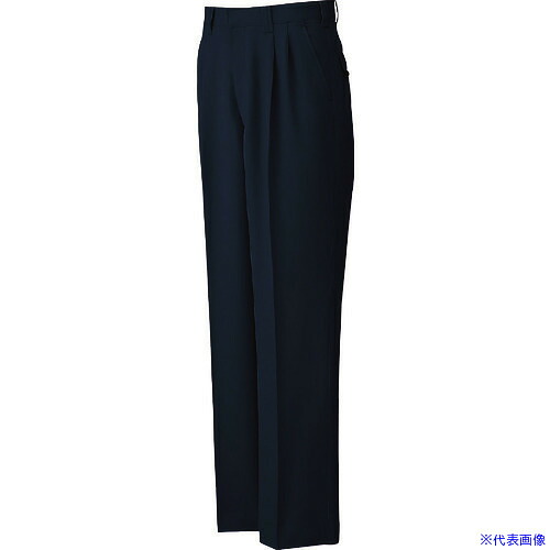■サンエス 夏 ツータックパンツ ネイビー色 85サイズ WA10664385(1377542)[送料別途お見積り][法人限定][外直送]