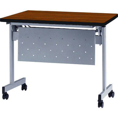 ■TOKIO 天板跳上式スタックテーブル(パネル付) 1200&times;600mm 天板色：チーク HSN1260PT(1395536)[法人・事業所限定][外直送元]｜ファーストFACTORY