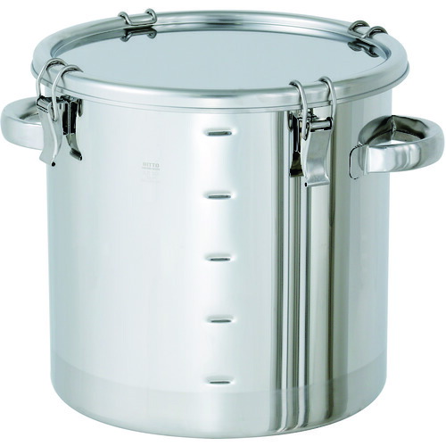 ■MONOVATE ステンレス密閉容器 目盛付(クリップ式/CR) 10L CTHM24PCA(1472876)[法人限定][外直送元]