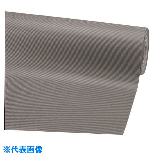 ■コンドル 床保護シート ゴム筋入長マット 幅1000mm×20m 4mm厚 グレー F25104(GY)(1479308)[法人限定][外直送元]