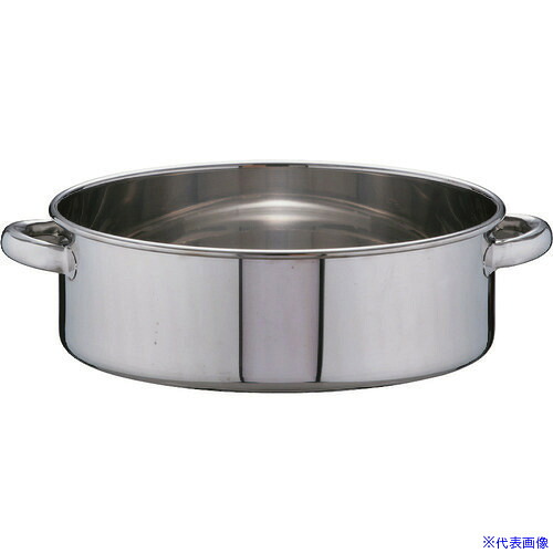 ■TKG 手付洗桶 39cm SA18－8ステンレス AAL04039(1487127)[送料別途お見積り][法人限定][メーカー取寄]