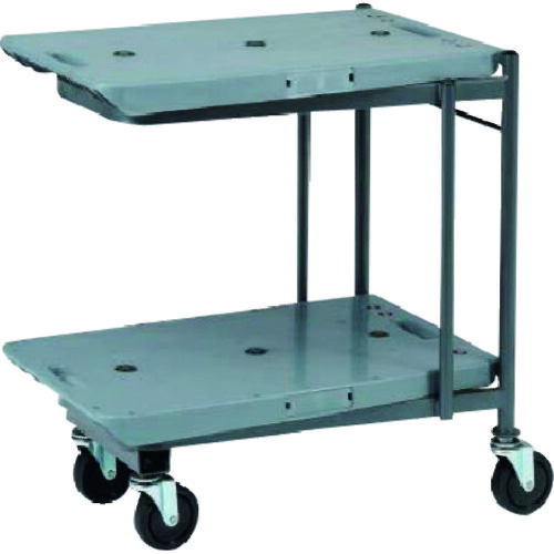 ■KAWAJUN 店舗用台車 ネスティングカットテーブルSLN 2段 均等荷重:上80kg、下100kg BBA021(1488593)[送料別途お見積り][法人限定][直送]｜ファーストFACTORY