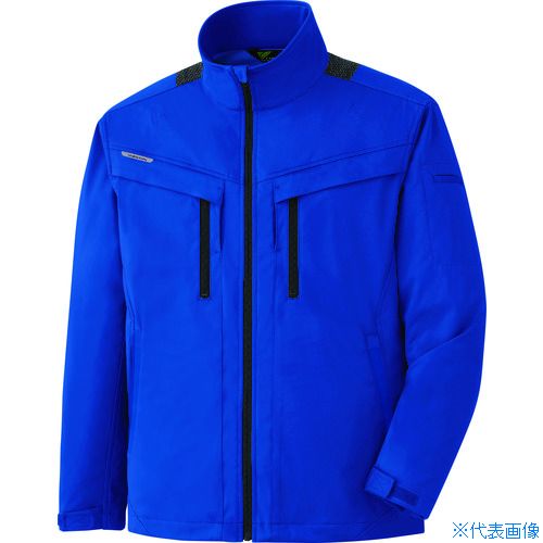 ■ミドリ安全 ベルデクセル ハーネス対応 ストレッチ防寒ジャンパー VE2013 上 ロイヤルブルー L VE2013UEL(1493607)