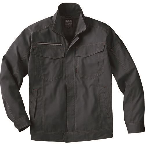 ■サンエス 夏 長袖ブルゾン チャコール色 XLサイズ WA1171169XL(1517130)[送料別途見積り][法人・事業所限定][外直送]
