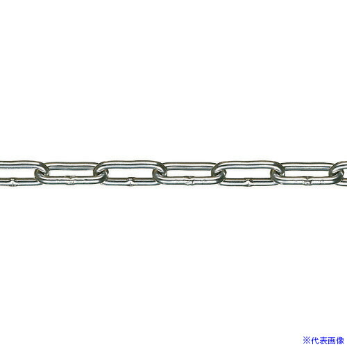■水本 【要長さ指定】チューブ保護アルミカラーチェーン シルバー 4HALC－S 12.1～13m 4HALCS13C(1588891)[送料別途お見積り][法人限定][掲外取寄]