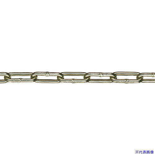 ■水本 【要長さ指定】チューブ保護アルミカラーチェーン レモンイエロー 3.5HALC－Y 24.1～25m 3.5HALCY25C(1593537)[送料別途お見積り][法人限定][掲外取寄]