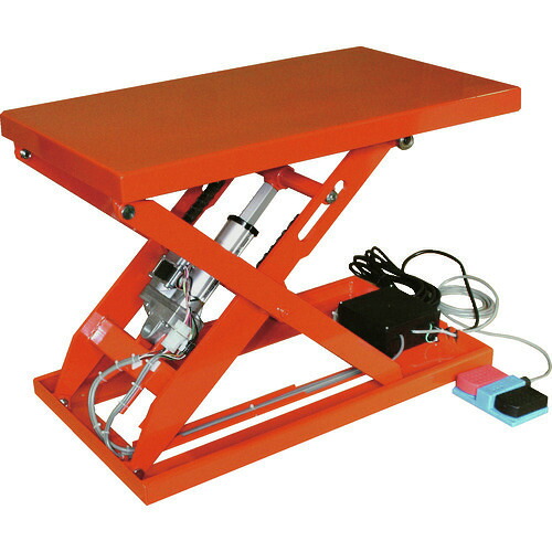 ■TRUSCO テーブルリフト100kg 電動Bねじ式 DC24Vバッテリー専用 400&times;720 HDLL1047RD2(1605421)[法人限定][直送元]｜ファーストFACTORY